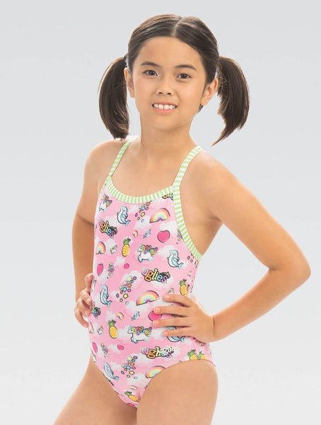 Girls Uglies Sweet Dreams Criss-Cross Back One Piece