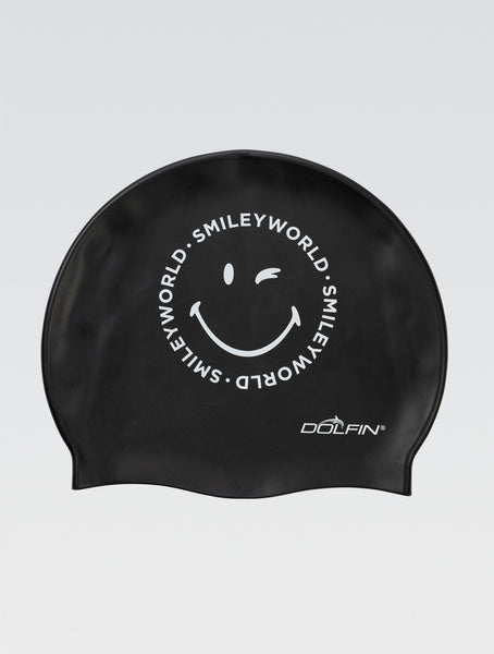 Unisex Black Silicone Cap | SmileyWorld | Uglies – Dolfin Swimwear