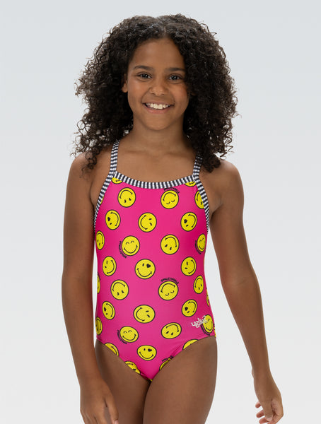 Girls' All Smiles One Piece Swimsuit | Criss Cross Back