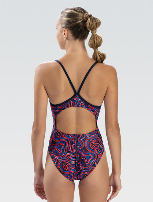 Reliance Tsunami Red, White, and Blue V-Back One Piece – Dolfin