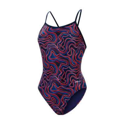 Reliance Tsunami Red, White, and Blue V-Back One Piece – Dolfin