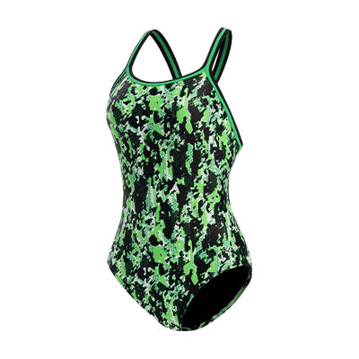 XtraSleek Breaker Green DBX Back One Piece – Dolfin Swimwear