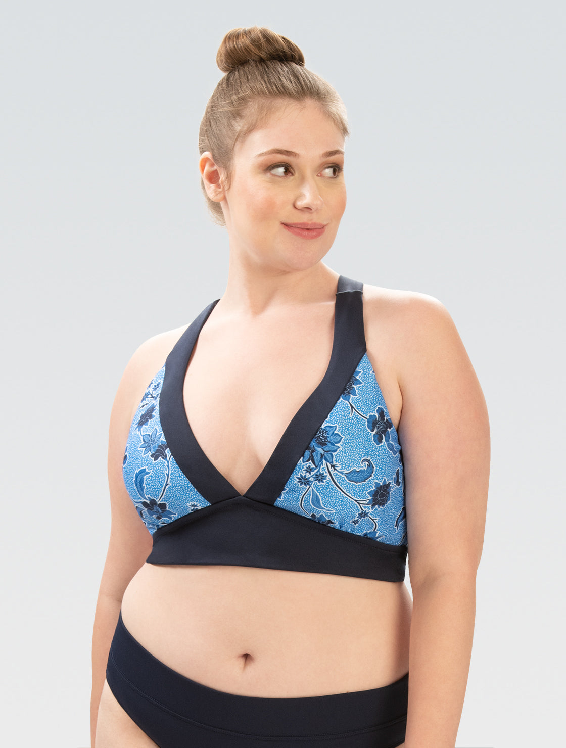 Women's Aqushape Amour Capri Printed V-Neck Bikini Top Women's Aqushape Amour Capri Printed V-Neck Bikini Top