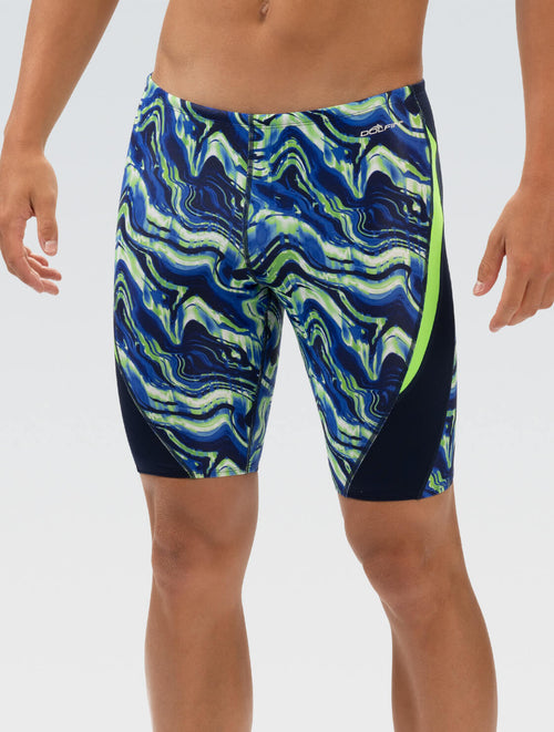 dolfin Reliance Men's Blaze Blue and Green Color Block Jammer