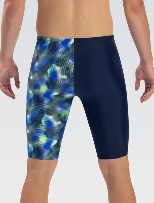XtraSleek Men's Magma Blue and Green Asymmetrical Jammer – Dolfin