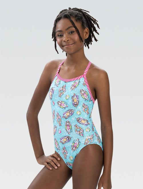 Uglies Girls' Splish Splash Criss-Cross Back One Piece – Dolfin