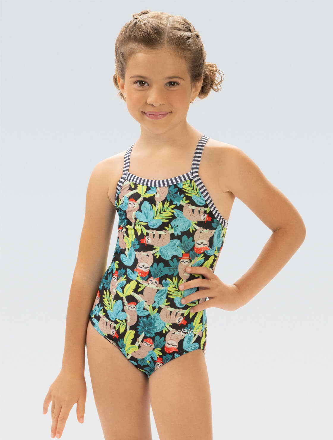 Little Dolfin Girls Toddler One Piece Swimsuit-9810