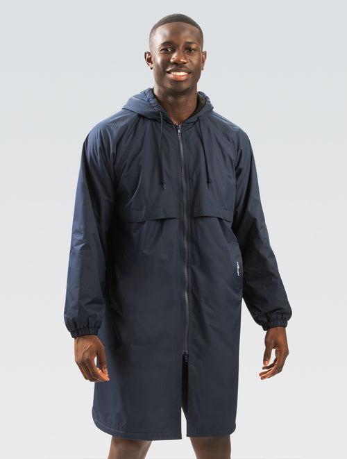 Unisex Adult Solid Navy Swim Parka | Swim Warm-Ups | Team Apparel