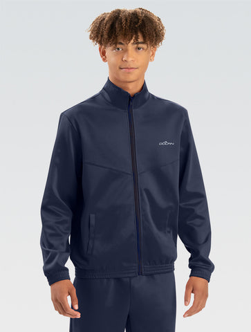 Unisex Adult Navy Slim Fit Black Warm-Up Jacket | Warm-Ups | Team